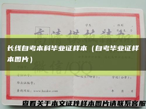长线自考本科毕业证样本（自考毕业证样本图片）缩略图