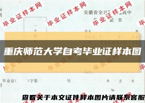 重庆师范大学自考毕业证样本图缩略图
