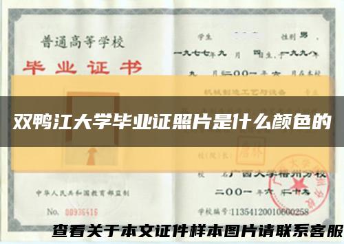 双鸭江大学毕业证照片是什么颜色的缩略图