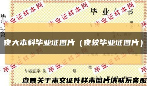 夜大本科毕业证图片（夜校毕业证图片）缩略图