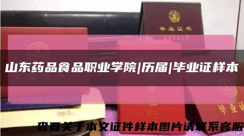 山东药品食品职业学院|历届|毕业证样本缩略图