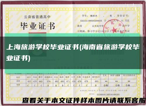 上海旅游学校毕业证书(海南省旅游学校毕业证书)缩略图