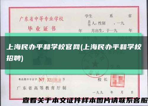 上海民办平和学校官网(上海民办平和学校招聘)缩略图