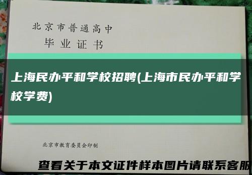 上海民办平和学校招聘(上海市民办平和学校学费)缩略图