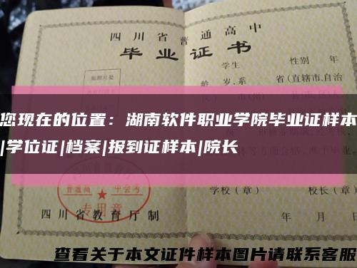 您现在的位置：湖南软件职业学院毕业证样本|学位证|档案|报到证样本|院长缩略图