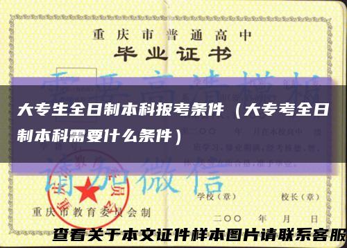 大专生全日制本科报考条件（大专考全日制本科需要什么条件）缩略图