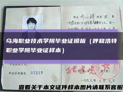 乌海职业技术学院毕业证模板（呼和浩特职业学院毕业证样本）缩略图