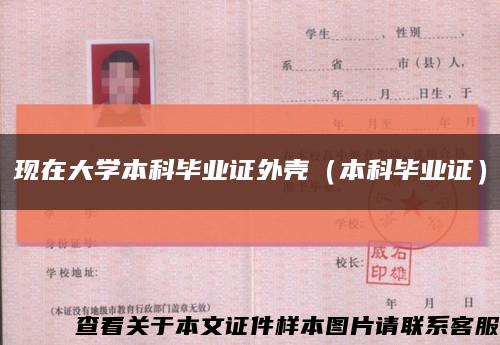 现在大学本科毕业证外壳（本科毕业证）缩略图