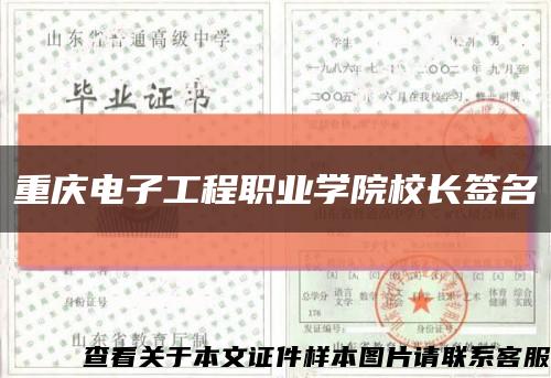 重庆电子工程职业学院校长签名缩略图