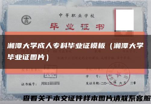 湘潭大学成人专科毕业证模板（湘潭大学毕业证图片）缩略图