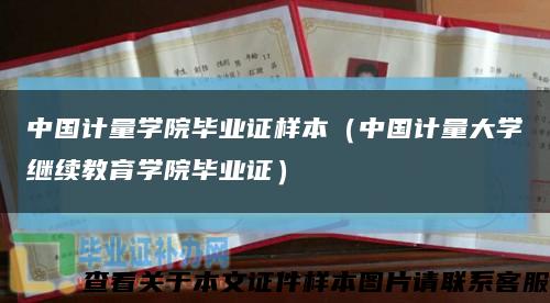 中国计量学院毕业证样本（中国计量大学继续教育学院毕业证）缩略图