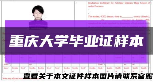 重庆大学毕业证样本缩略图