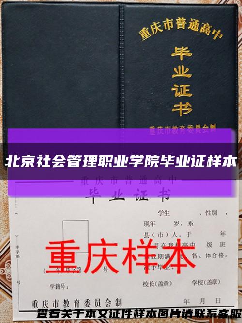 北京社会管理职业学院毕业证样本缩略图