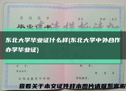 东北大学毕业证什么样(东北大学中外合作办学毕业证)缩略图
