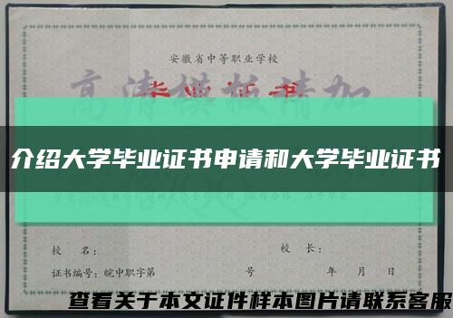 介绍大学毕业证书申请和大学毕业证书缩略图