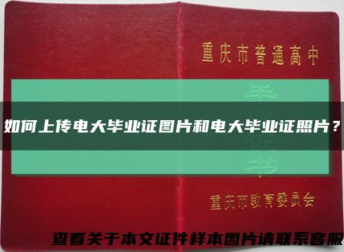 如何上传电大毕业证图片和电大毕业证照片？缩略图