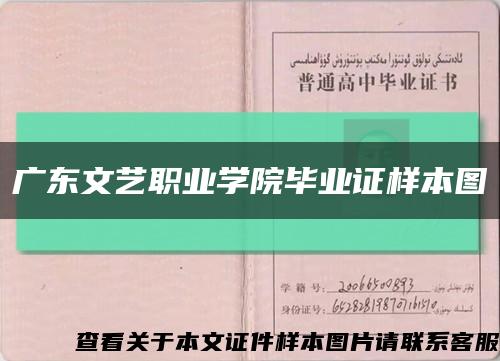 广东文艺职业学院毕业证样本图缩略图
