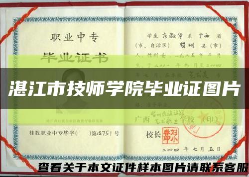 湛江市技师学院毕业证图片缩略图