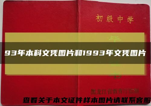93年本科文凭图片和1993年文凭图片缩略图