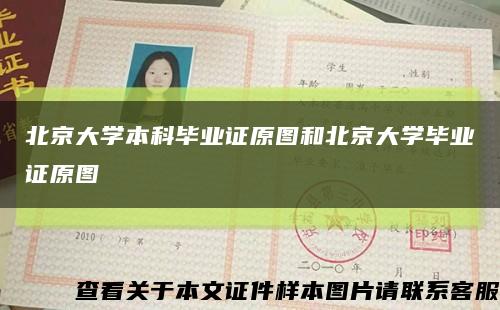 北京大学本科毕业证原图和北京大学毕业证原图缩略图