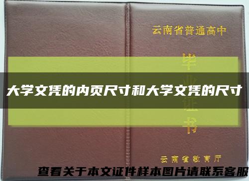 大学文凭的内页尺寸和大学文凭的尺寸缩略图