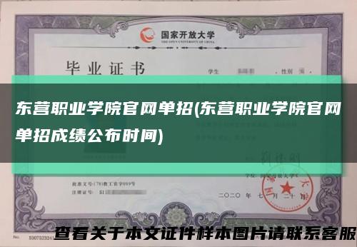 东营职业学院官网单招(东营职业学院官网单招成绩公布时间)缩略图