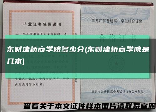 东财津桥商学院多少分(东财津桥商学院是几本)缩略图