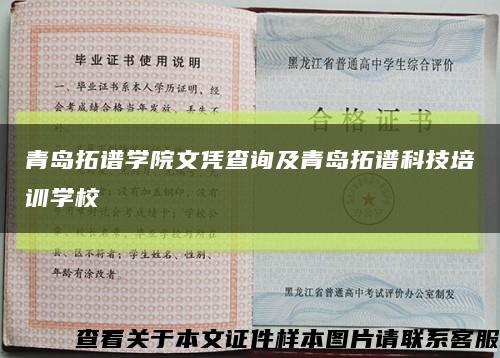 青岛拓谱学院文凭查询及青岛拓谱科技培训学校缩略图