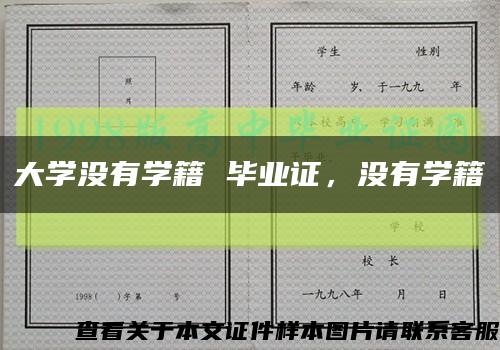 大学没有学籍 毕业证，没有学籍缩略图