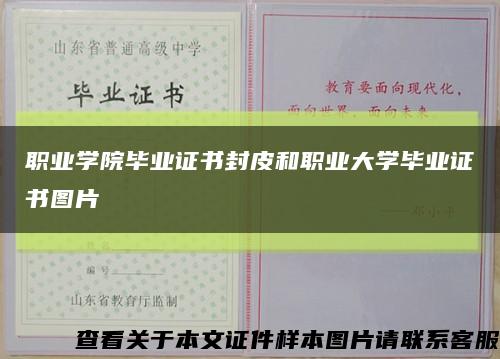 职业学院毕业证书封皮和职业大学毕业证书图片缩略图