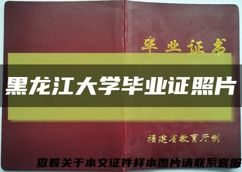 黑龙江大学毕业证照片缩略图