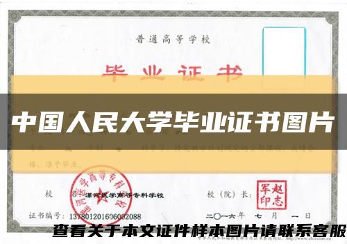 中国人民大学毕业证书图片缩略图