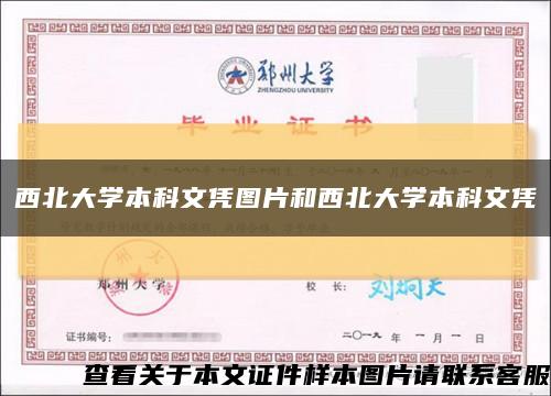 西北大学本科文凭图片和西北大学本科文凭缩略图