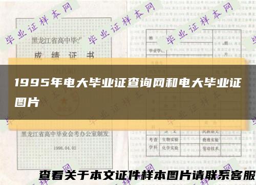 1995年电大毕业证查询网和电大毕业证图片缩略图