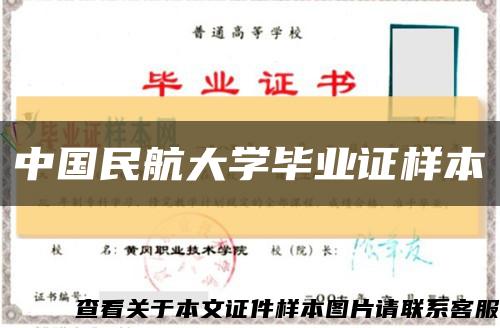 中国民航大学毕业证样本缩略图