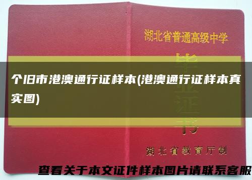 个旧市港澳通行证样本(港澳通行证样本真实图)缩略图