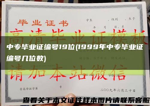 中专毕业证编号19位(1999年中专毕业证编号几位数)缩略图