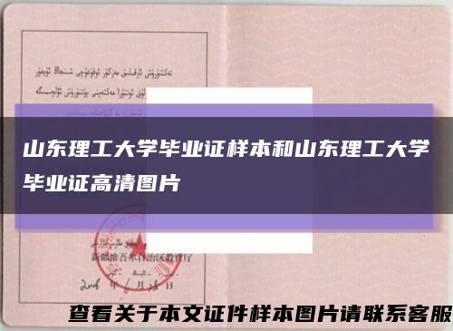 山东理工大学毕业证样本和山东理工大学毕业证高清图片缩略图