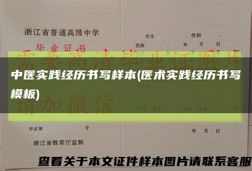 中医实践经历书写样本(医术实践经历书写模板)缩略图