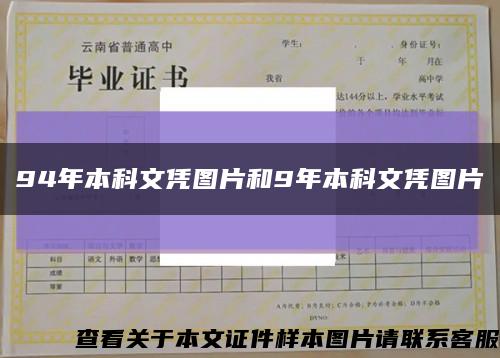 94年本科文凭图片和9年本科文凭图片缩略图