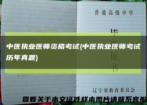 中医执业医师资格考试(中医执业医师考试历年真题)缩略图