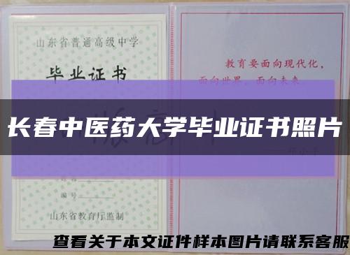 长春中医药大学毕业证书照片缩略图