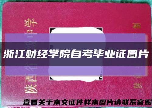 浙江财经学院自考毕业证图片缩略图