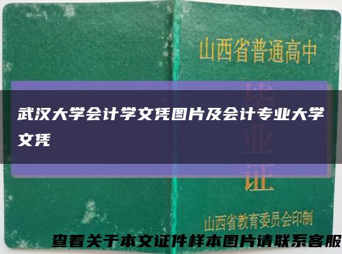 武汉大学会计学文凭图片及会计专业大学文凭缩略图