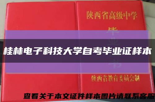 桂林电子科技大学自考毕业证样本缩略图