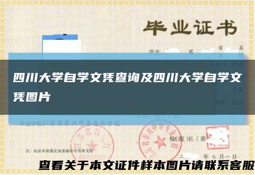 四川大学自学文凭查询及四川大学自学文凭图片缩略图