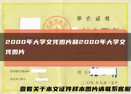 2000年大学文凭图片和2000年大学文凭图片缩略图
