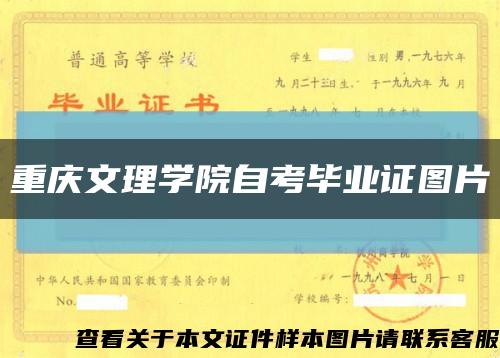重庆文理学院自考毕业证图片缩略图