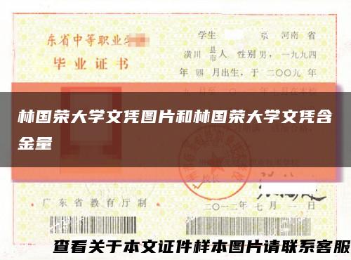 林国荣大学文凭图片和林国荣大学文凭含金量缩略图