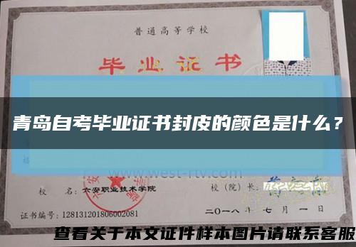 青岛自考毕业证书封皮的颜色是什么？缩略图